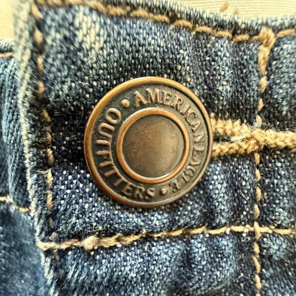 Women's American Eagle Outfitters Fitted Jean Mini Skirt Size 2 - Picture 3 of 6